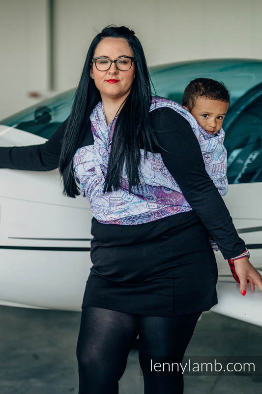 Żakardowa chusta do noszenia dzieci, bawełna - DOOKOŁA ŚWIATA - rozmiar S #babywearing