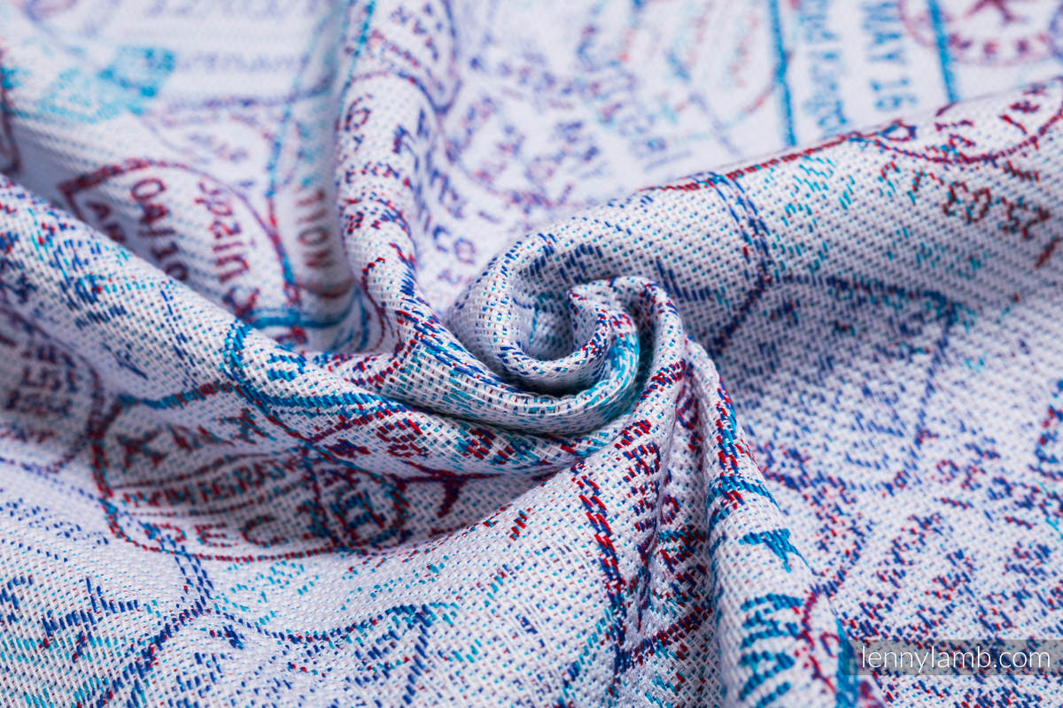 Fular, tejido jacquard (100% algodón) - AROUND THE WORLD - talla L #babywearing