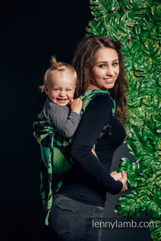 Lenny Buckle Onbuhimo baby carrier, toddler size, jacquard weave (100% cotton) - MONSTERA  #babywearing