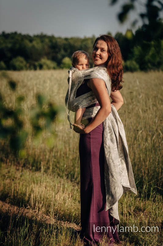 WRAP-TAI carrier Toddler with hood, jacquard weave,  65% cotton, 35% linen - QUEEN OF THE NIGHT - ONLY SILENCE #babywearing