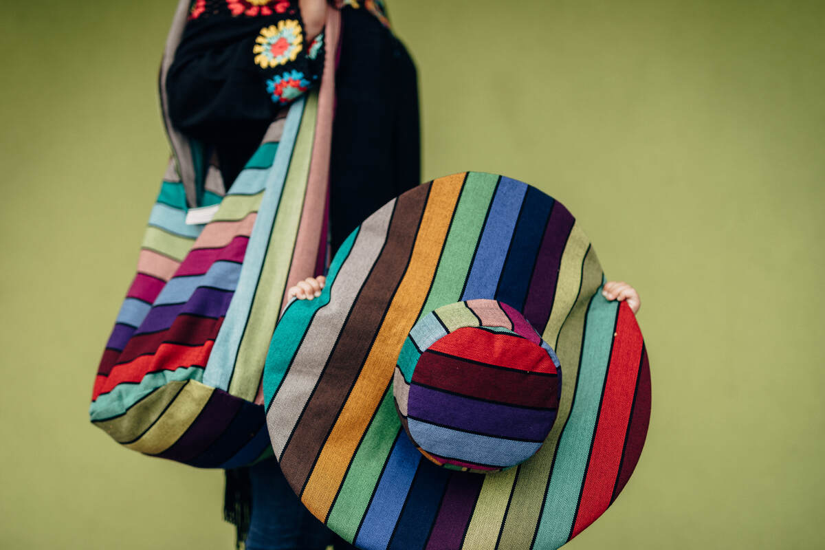 Hobo Bag made of woven fabric, 100% cotton - CAROUSEL OF COLORS #babywearing