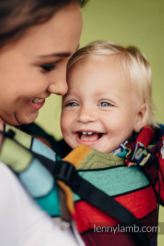 Ergonomische Tragehilfe ,Größe Toddler , Kreuzköper-Bindung, 100% Baumwolle - CAROUSEL OF COLORS - Zweite Generation #babywearing