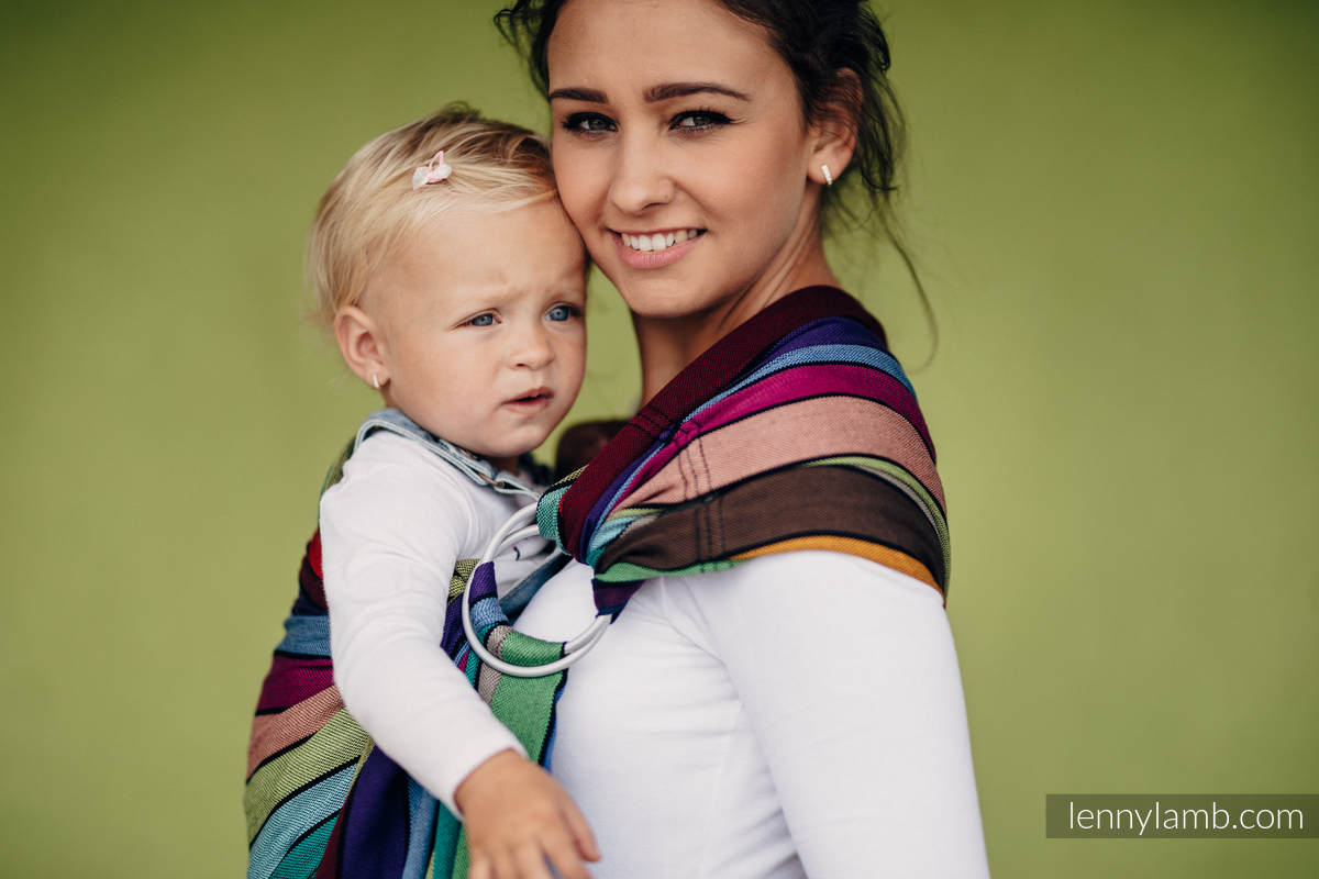 Ring Sling - 100% Cotton - Broken Twill Weave, with gathered shoulder - CAROUSEL OF COLORS (grade B) #babywearing