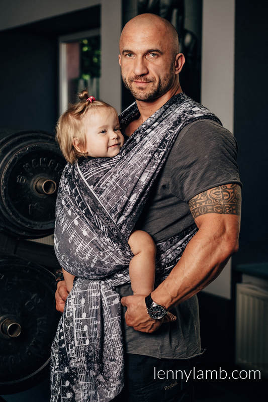 Żakardowa chusta do noszenia dzieci, bawełna - SYMFONIA KLASYCZNA  - rozmiar L #babywearing