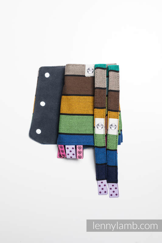 Drool Pads & Reach Straps Set, (60% cotton, 40% polyester) - CAROUSEL OF COLORS #babywearing