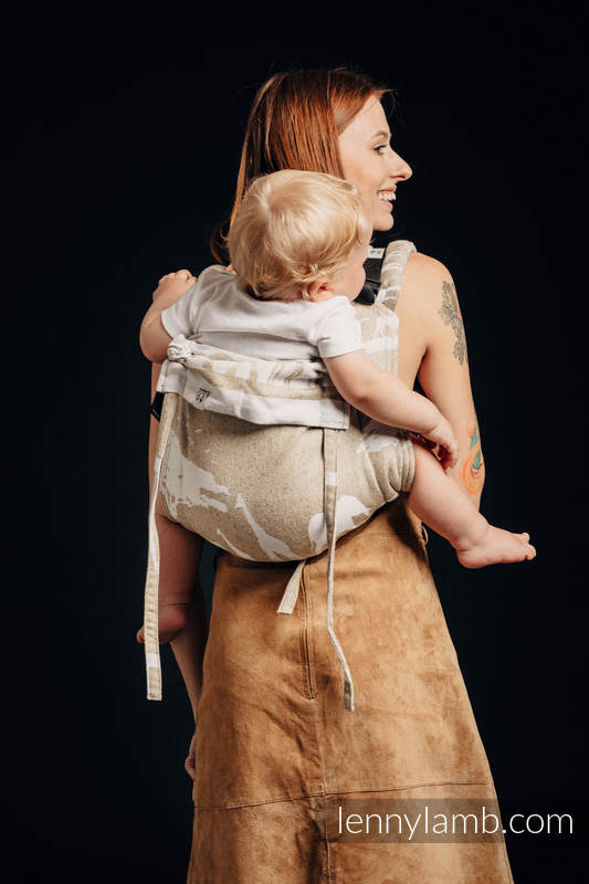 Nosidło Klamrowe ONBUHIMO z tkaniny żakardowej, rozmiar Standard - (49% bawełna, 51% jedwab) - SAFARI - PUSTYNIA ZACHODNIA  #babywearing