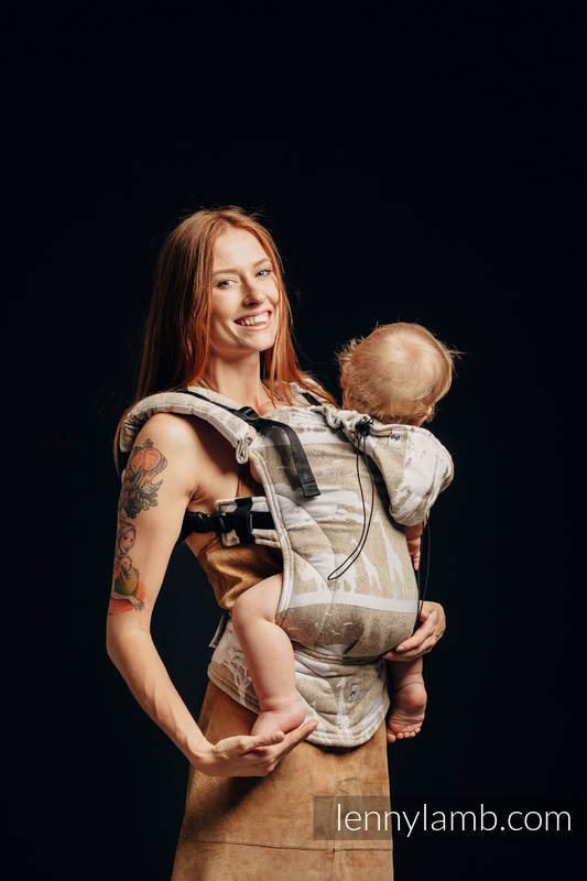 Porte-bébé ergonomique, taille bébé, jacquard - (49% Coton, 51%  Soie) - SAFARI - WESTERN DESERT -  Deuxième génération #babywearing