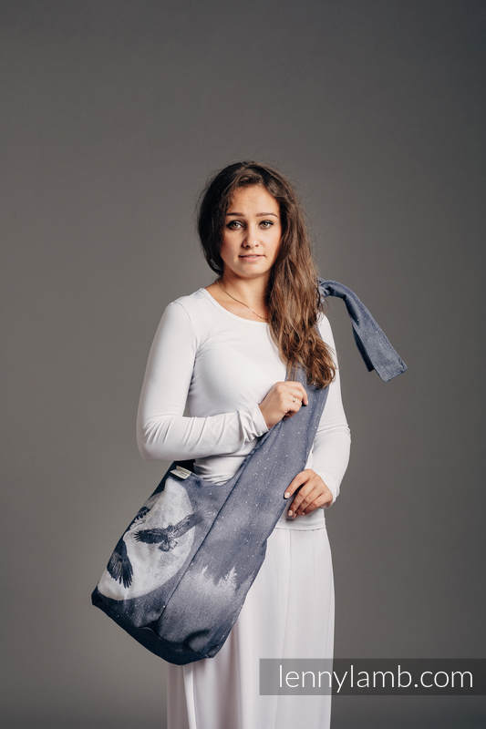 Hobo Tasche, hergestellt vom gewebten Stoff (100% Baumwolle) - MOONLIGHT EAGLE #babywearing