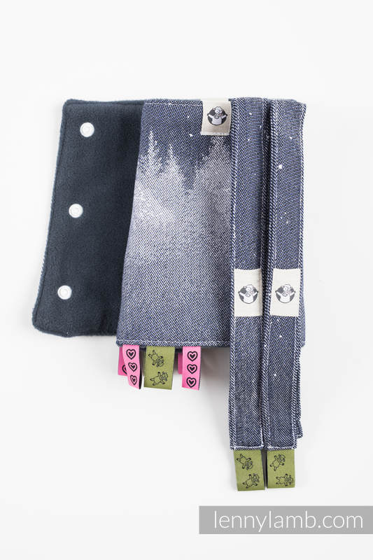Drool Pads & Reach Straps Set, (60% cotton, 40% polyester) - MOONLIGHT EAGLE (grade B) #babywearing