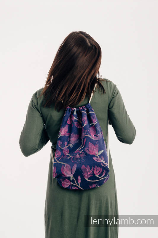 Sackpack made of wrap fabric (100% cotton) - THE SECRET MAGNOLIA - standard size 32cmx43cm #babywearing