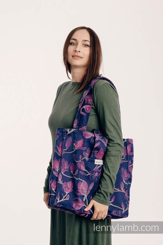 Shoulder bag made of wrap fabric (100% cotton) - THE SECRET MAGNOLIA - standard size 37cmx37cm #babywearing