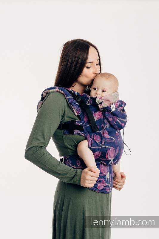 Ergonomic Carrier, Toddler Size, jacquard weave 100% cotton - THE SECRET MAGNOLIA - Second Generation #babywearing