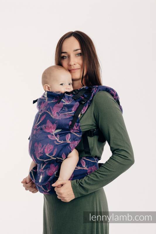 Nosidełko LennyUp z tkaniny żakardowej 100% bawełna , rozmiar standard - TAJEMNICZA MAGNOLIA #babywearing