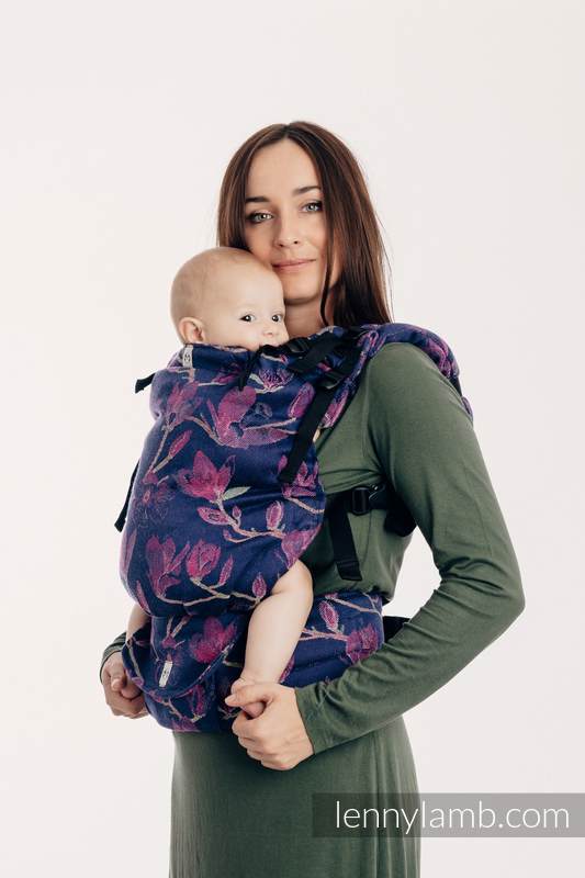 LennyUp Carrier, Standard Size, jacquard weave 100% cotton - THE SECRET MAGNOLIA #babywearing