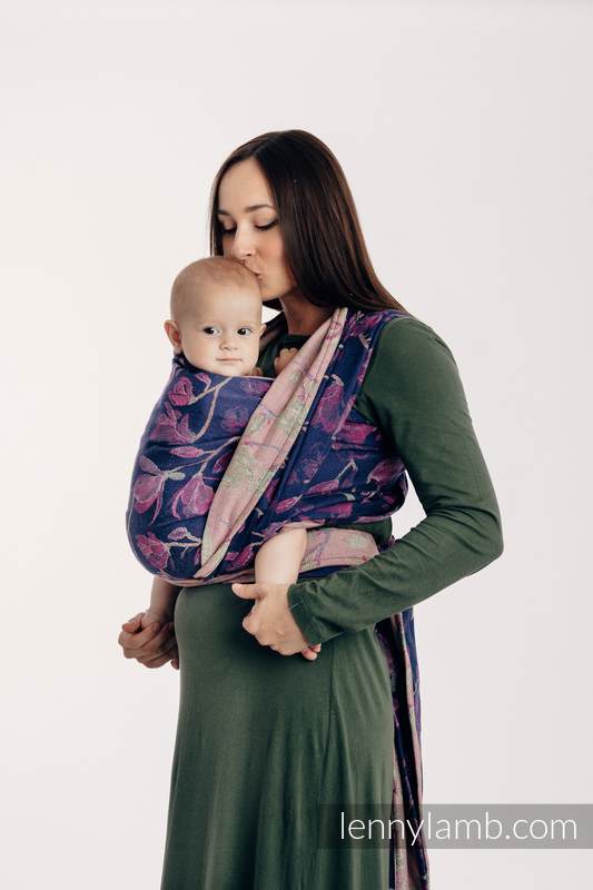 Baby Wrap, Jacquard Weave (100% cotton) - THE SECRET MAGNOLIA - size M #babywearing