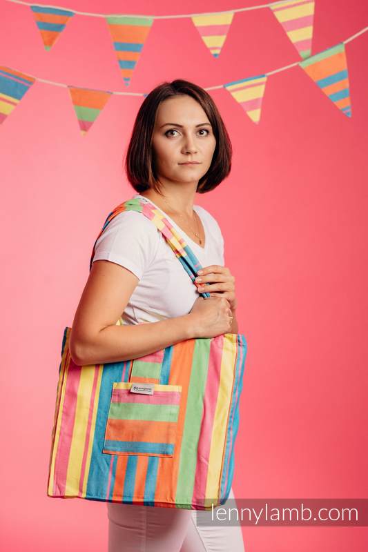 Shoulder bag made of wrap fabric (60% cotton, 40% bamboo) - PINACOLADA - standard size 37cmx37cm #babywearing