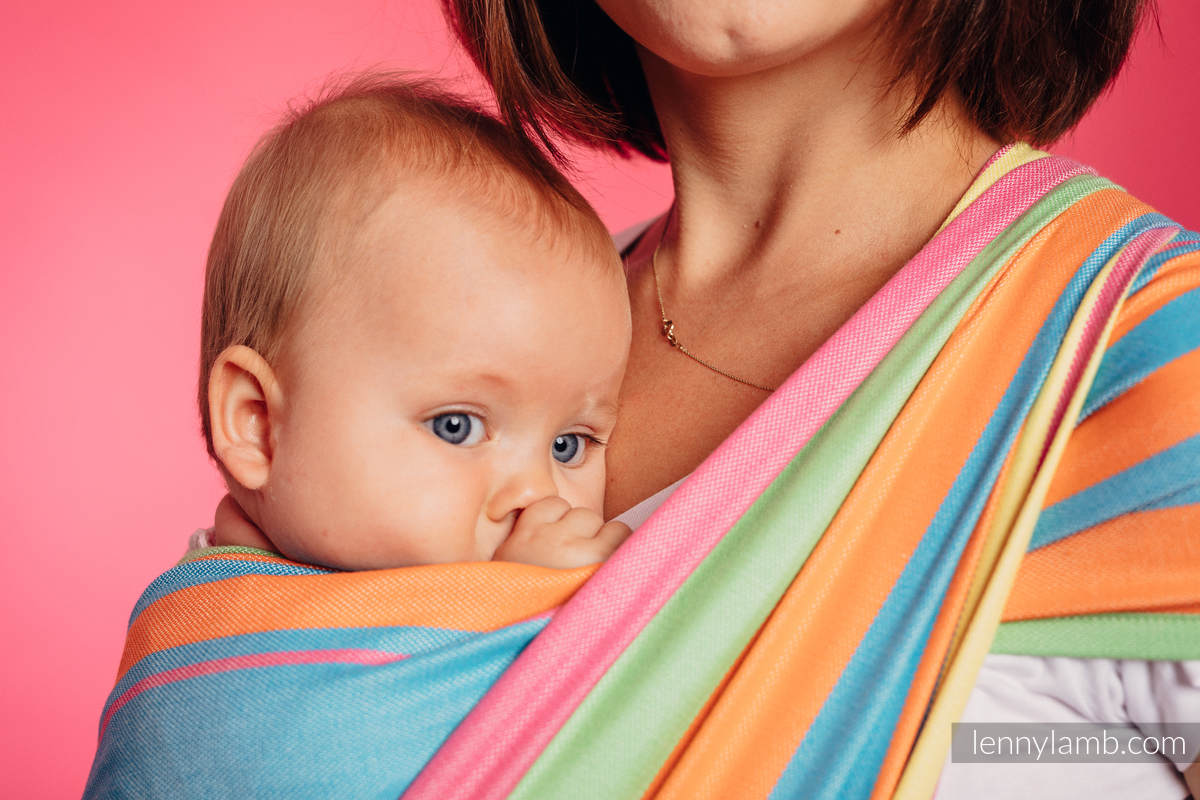 Baby Sling, Broken Twill Weave (bamboo + cotton) - Pinacolada - size XL #babywearing