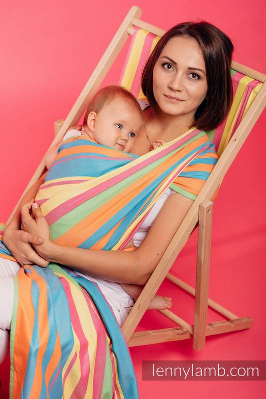 Baby Sling, Broken Twill Weave (bamboo + cotton) - Pinacolada - size XL #babywearing