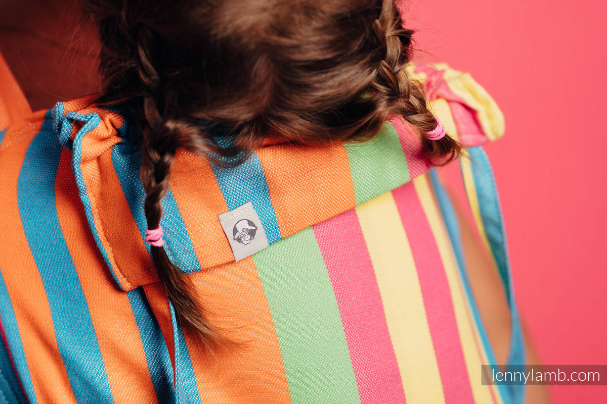 Nosidełko dla dzieci WRAP-TAI MINI, bambus / bawełna skośno-krzyżowa z kapturkiem, PINACOLADA  #babywearing