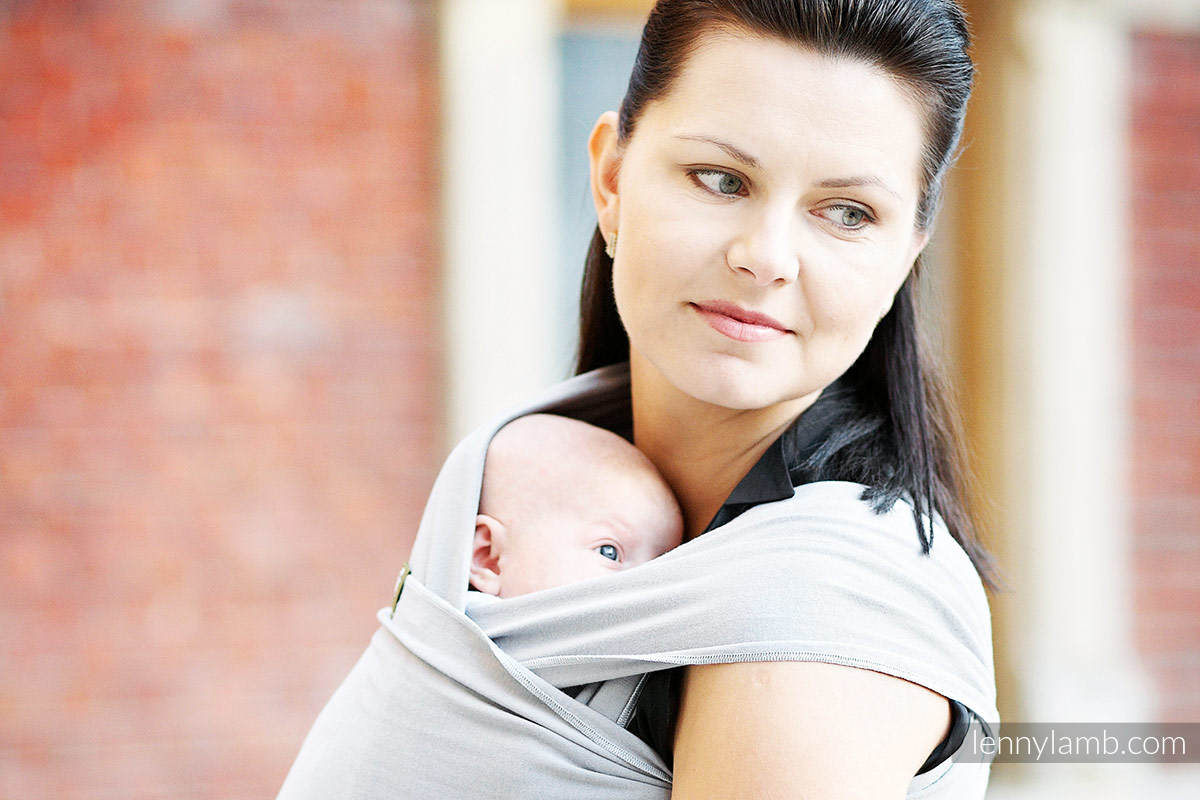 Chusta do noszenia dzieci, elastyczna - Akwamaryna - rozmiar standardowy 5.0 m #babywearing