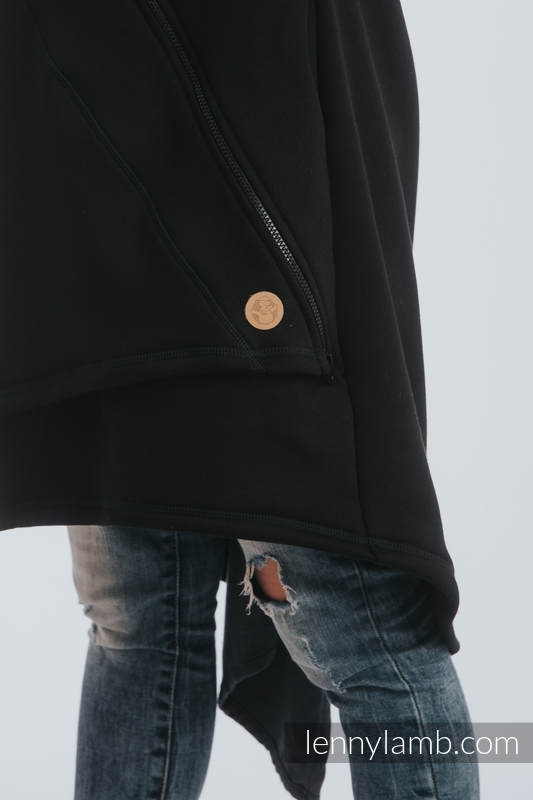 Asymetryczna Bluza - Czarna z Hematytem - rozmiar 5XL #babywearing