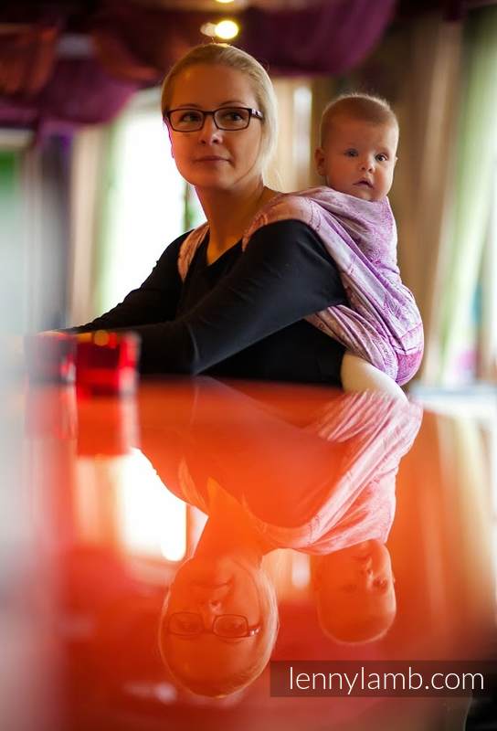 Baby Wrap, Jacquard Weave (100% cotton) - Galleons Red & White - size XS #babywearing