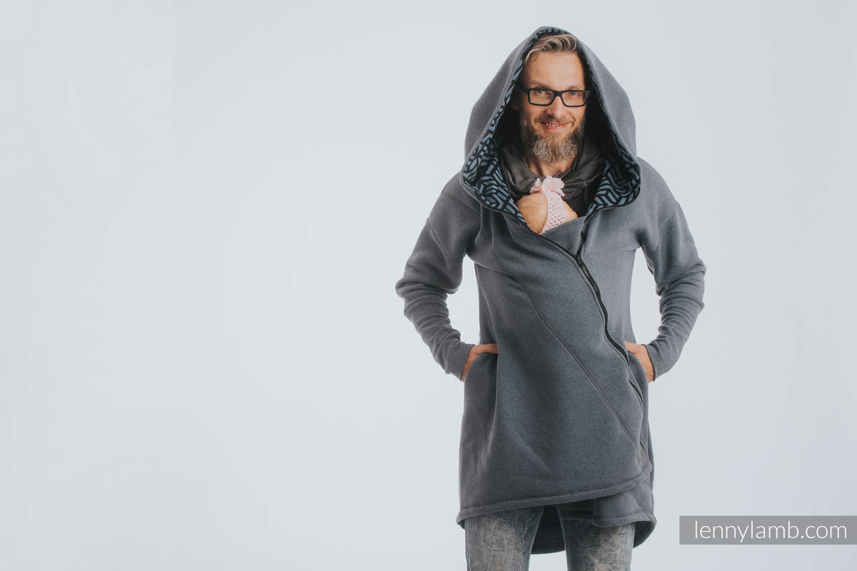 Asymmetrical Hoodie - Jeans with Kyanit - size S #babywearing