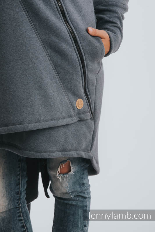 Asymmetrical Hoodie - Jeans with Trinity Cosmos - size L (grade B) #babywearing