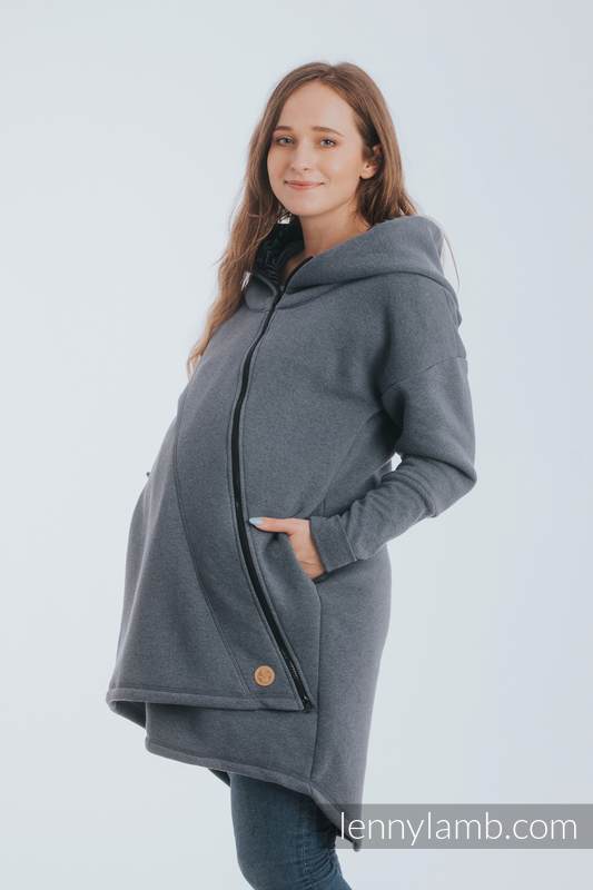 Asymmetrical Hoodie - Jeans with Trinity Cosmos - size XL #babywearing