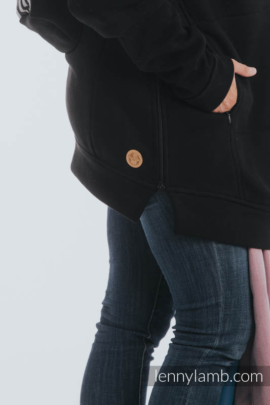 Bluza do noszenia dzieci 3.0 - Czarna z Hematytem - rozmiar S #babywearing