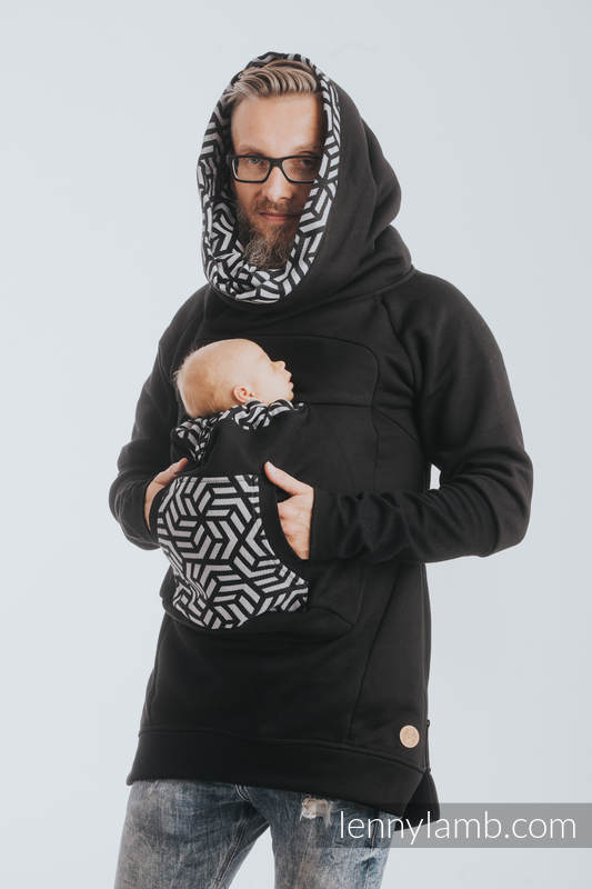Babywearing Sweatshirt 3.0 - Black with Hematite - size M (grade B) #babywearing