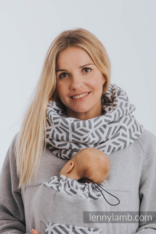 Babywearing Sweatshirt 3.0 - Gray Melange with Pearl - size S #babywearing