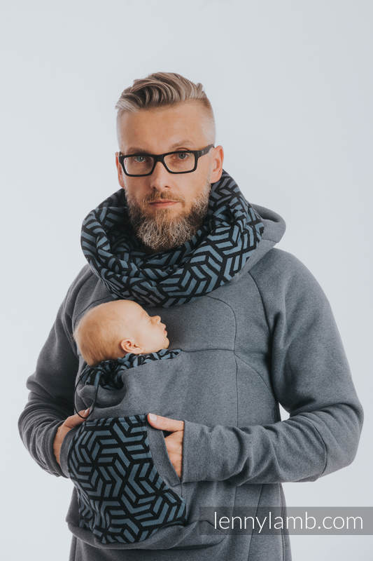 Bluza do noszenia dzieci 3.0 - Jeans z Kyanitem - rozmiar 5XL #babywearing