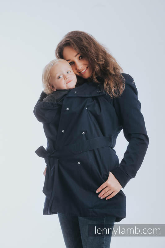 Babywearing trench coat - taille XS - Bleu marine #babywearing