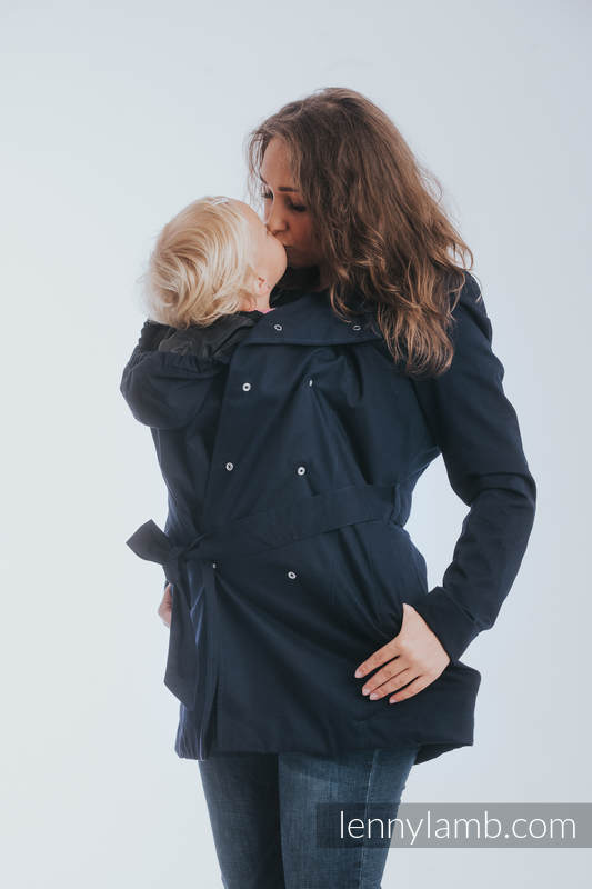 Babywearing trench coat - size XXL - Navy Blue #babywearing
