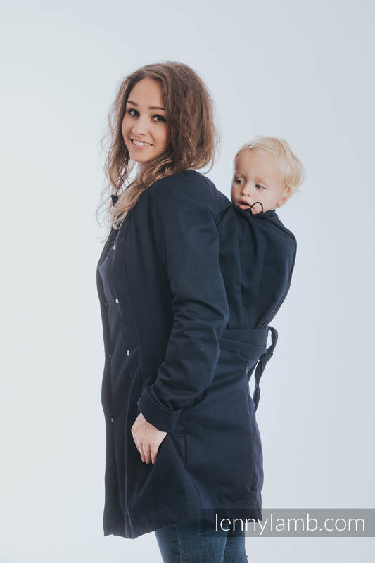 Babywearing trench coat - size 4XL - Navy Blue #babywearing