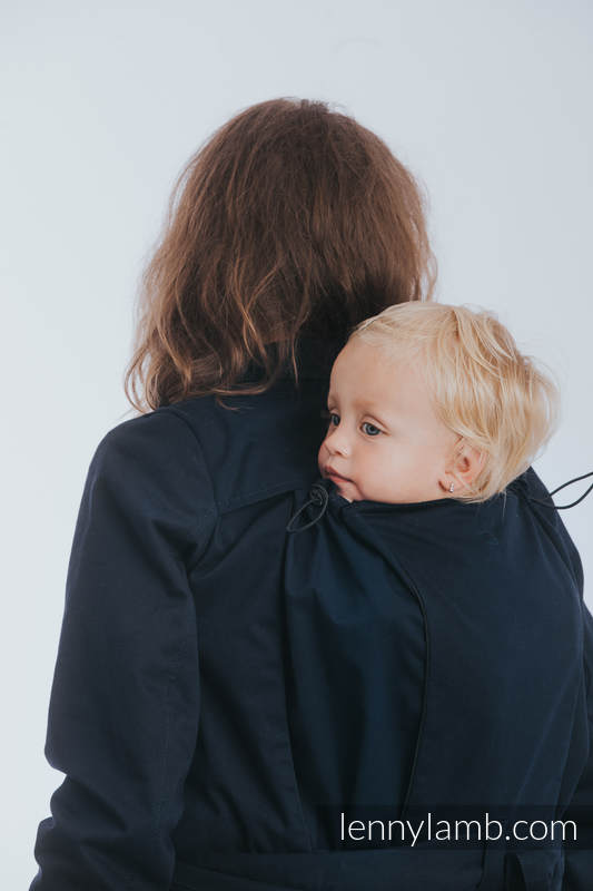 Babywearing trench coat - size L - Navy Blue #babywearing
