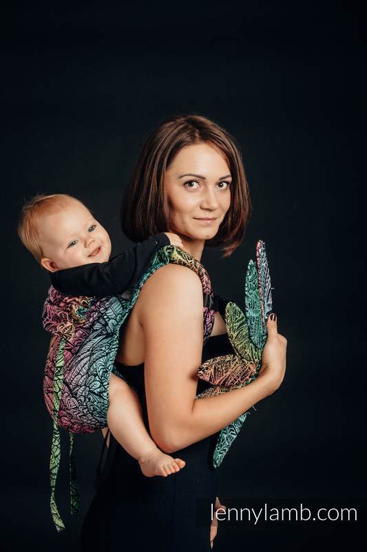 Lenny Buckle Onbuhimo baby carrier, Toddler size, jacquard weave (100% cotton) - WILD SOUL #babywearing