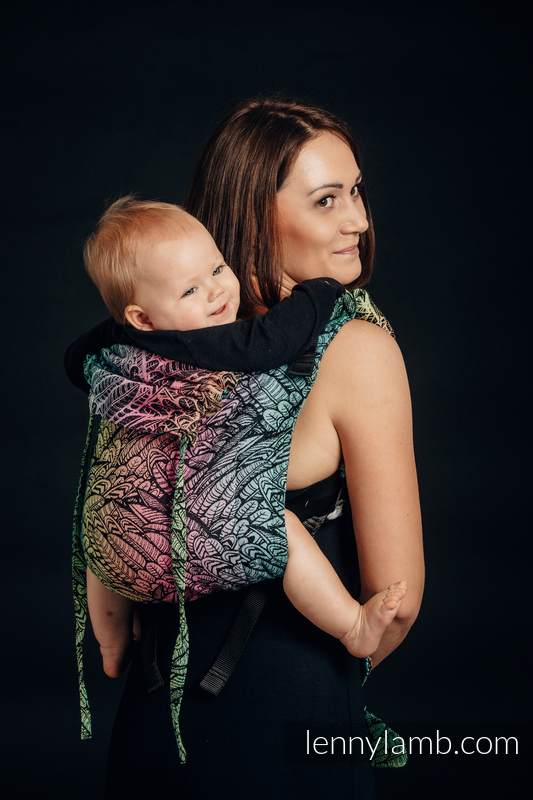 Lenny Buckle Onbuhimo baby carrier, Toddler size, jacquard weave (100% cotton) - WILD SOUL #babywearing