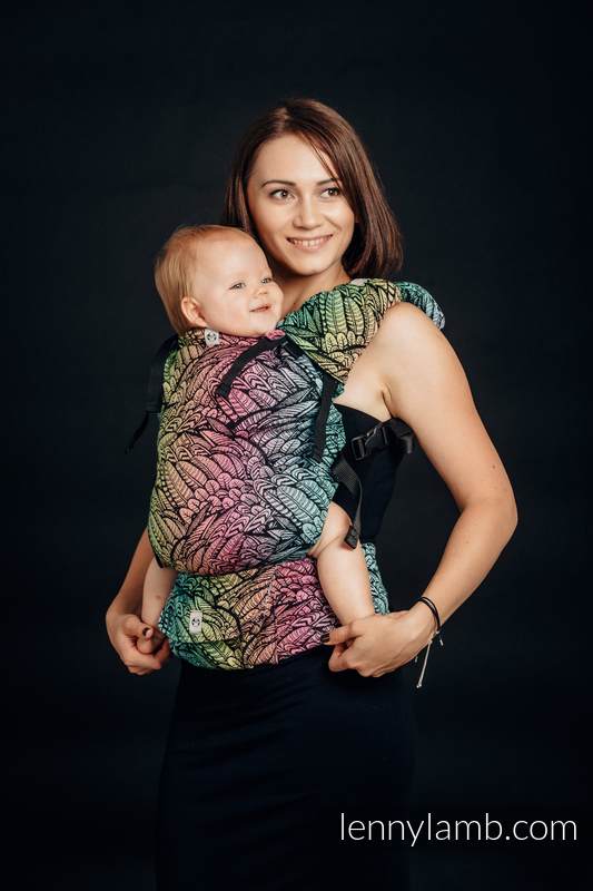 Mochila LennyUp, talla estándar, tejido jaquard 100% algodón - conversión de fular WILD SOUL #babywearing