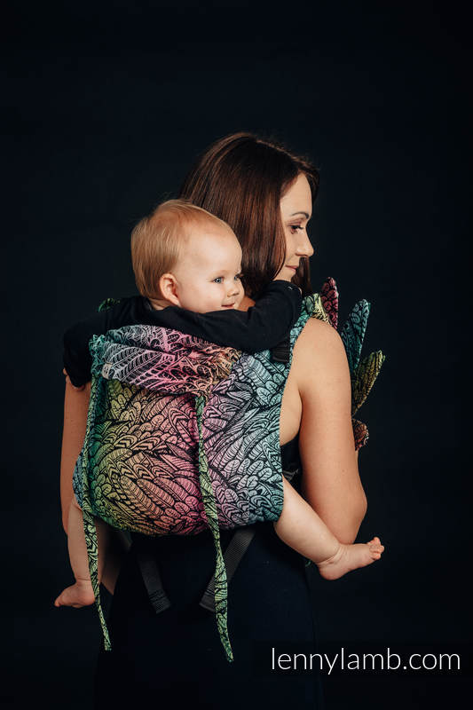 Onbuhimo de Lenny, taille standard, jacquard (100% coton) - WILD SOUL #babywearing