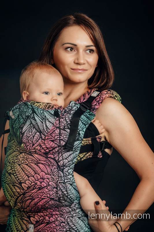 Mochila ergonómica, talla bebé, jacquard 100% algodón - WILD SOUL - Segunda generación #babywearing