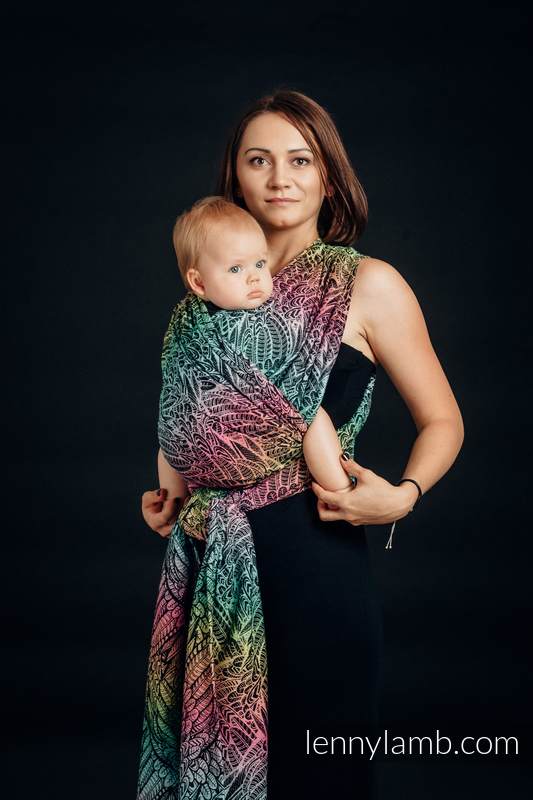 Żakardowa chusta do noszenia dzieci, 100% bawełna - WOLNY DUCH - rozmiar  XS #babywearing