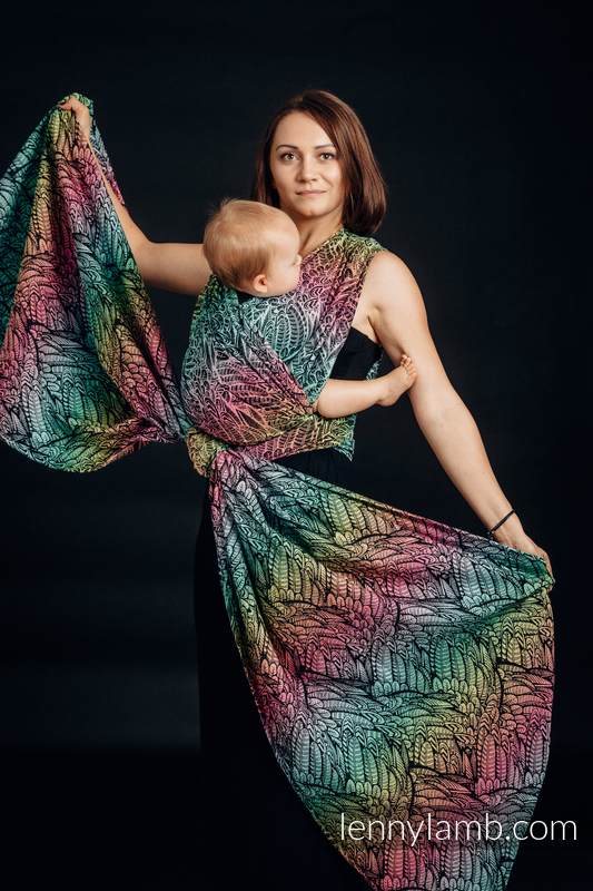 Baby Wrap, Jacquard Weave (100% cotton) - WILD SOUL - size S #babywearing