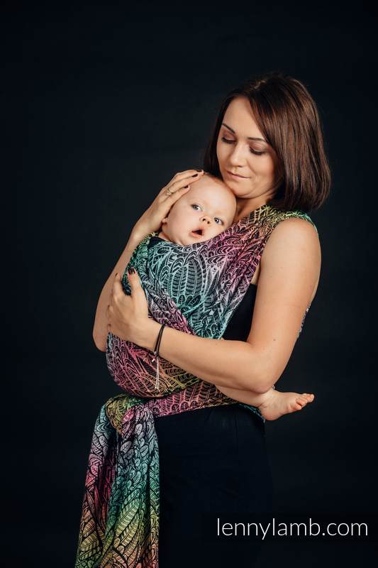 Żakardowa chusta do noszenia dzieci, 100% bawełna - WOLNY DUCH - rozmiar  XS #babywearing