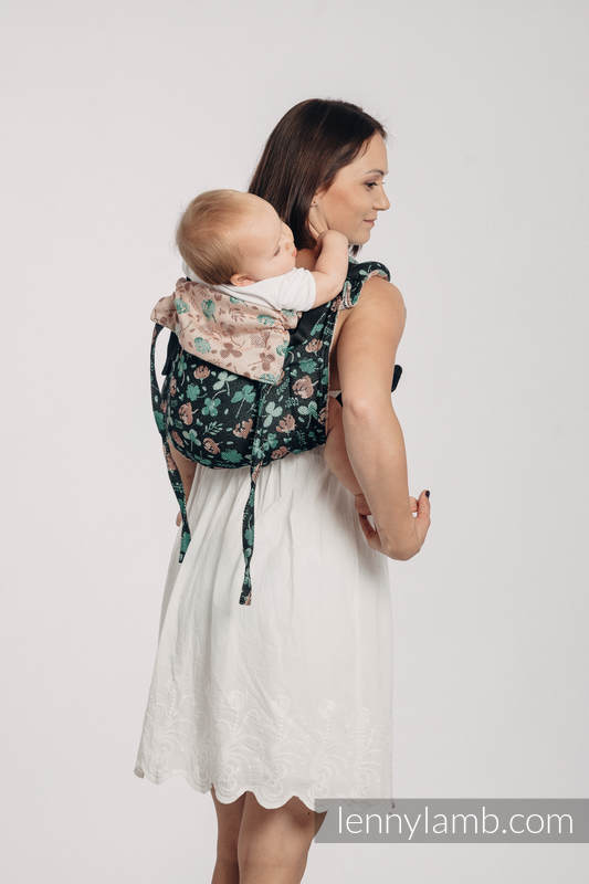 Nosidło Klamrowe ONBUHIMO z tkaniny żakardowej (100% bawełna), rozmiar Toddler - POCAŁUNEK SZCZĘŚCIA #babywearing