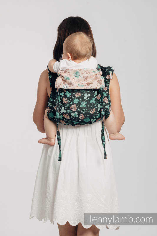 Lenny Buckle Onbuhimo baby carrier, toddler size, jacquard weave (100% cotton) - KISS OF LUCK #babywearing