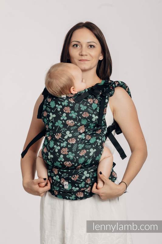 Mochila LennyUp, talla estándar, tejido jaquard 100% algodón - conversión de fular KISS OF LUCK #babywearing
