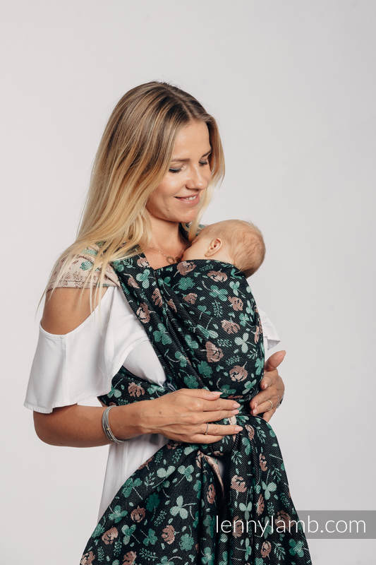 Baby Wrap, Jacquard Weave (100% cotton) - KISS OF LUCK - size XL #babywearing