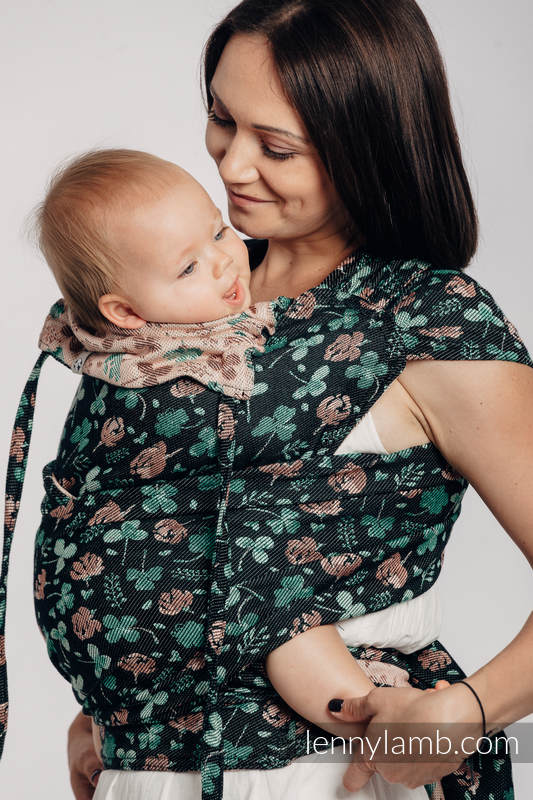 WRAP-TAI mini avec capuche, jacquard/ 100% coton- KISS OF LUCK #babywearing